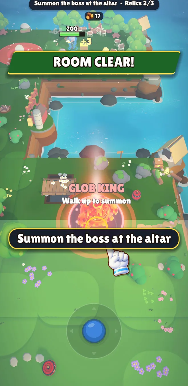 Lootero gameplay screenshot: summon the boss when you are ready