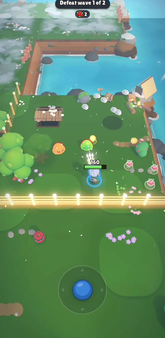 Lootero gameplay screenshot: hold off the waves