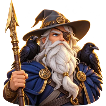 Odin, a Norse god in Lootero