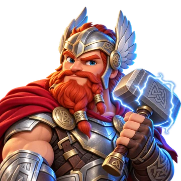 Thor, a Norse god in Lootero