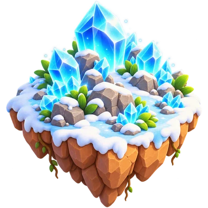 Crystal Peaks, a floating island land in Lootero