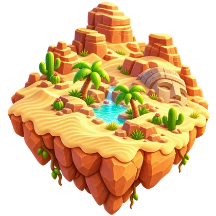 Sunscorch Dunes, a floating island land in Lootero
