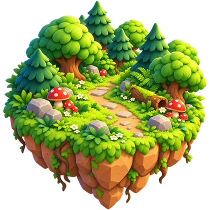 Wildwood, a floating island land in Lootero