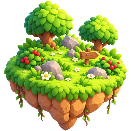 Meadow Isle, a floating island land in Lootero