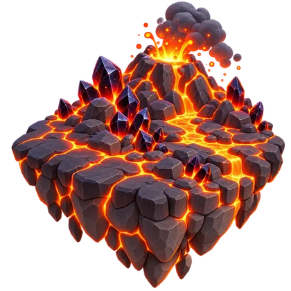 Emberfall, a floating island land in Lootero